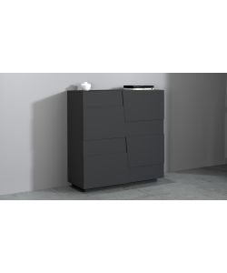Web Furniture Credenza Pongo Highboard 120 Antracite Opaco 120x44x126