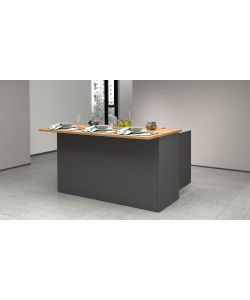 Isola Credenza Moderna Antracite/Rovere Wotan - 155x90x90 cm