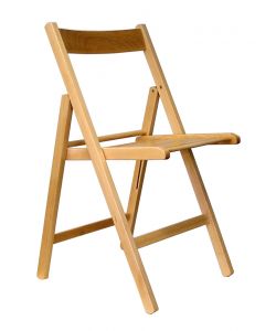 Sedia Pieghevole in Legno Naturale - Design Elegante e Compatto - Legno di Faggio 100% FSC - Leggera e Facile da Riporre