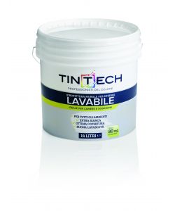 Tintech Idropittura Lavabile 12L Bianco - Ottima Copertura e Lavabilit