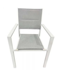 Giardini di Maggio Set di Sedie Alissa - Bianco e Grigio - 6 Pezzi