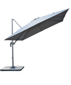 Ombrellone a Palo Laterale 4x3m in Alluminio Ecr - Protezione Solare 360
