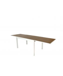 Tavolo Osaka da Giardino Allungabile in Legno e Alluminio - Design Moderno 135/270x75 cm - Ideale per Cene all'Aperto