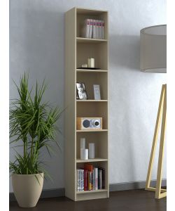 Libreria Olmo - 6 Ripiani, Colore Olmo, 40x202 cm