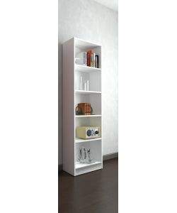 Europa - Libreria Bianca 57 x 25 x 186 cm con 5 Ripiani