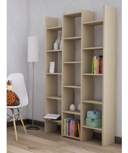 Libreria 3 colonne olmo - 180 cm altezza - Adatta per ogni ambiente