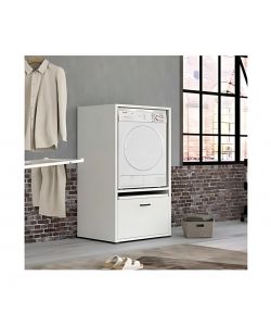 CTF Mobile Lavanderia Bianco con Cassettone e Ripiano 70x64x146 cm