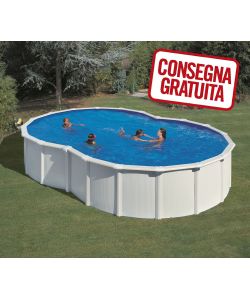 Piscina A Forma Di 8 Parete Acciaio 640 x 390 h cm