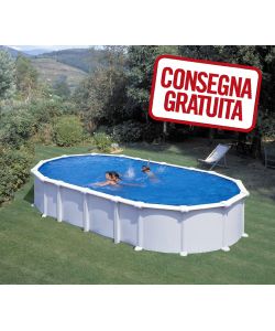 Piscina Ovale Bianca Omega 730 x 375 x 132 h cm