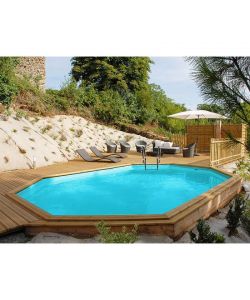Gre Piscina Fuori Terra Safran - Legno - 620x395 cm