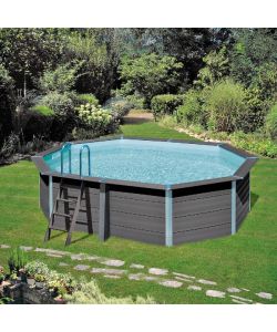 Piscina ovale in componsito con faretto Led 524x386