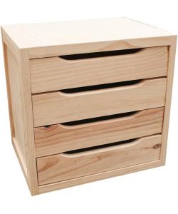 Astigarraga Cassettiera 4 cassetti in legno - 39x30x37,5 cm - Sostenibile