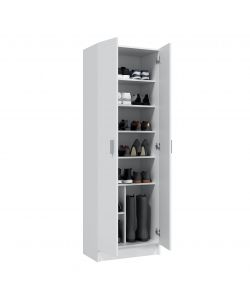 Fores Scarpiera 2 Ante Bianco - Armadio Salvaspazio 180x59x37 cm