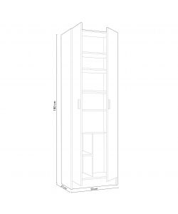 Fores Scarpiera 2 Ante Bianco - Armadio Salvaspazio 180x59x37 cm