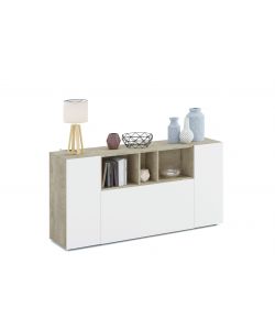 Credenza 3 ante Loira rovere Alaska/Bianco Artik