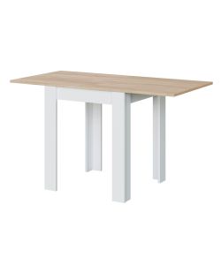 Fores Tavolo Ausiliare Estensibile Rovere Canadian e Bianco 67/135 cm