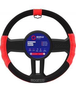 Coprivolante auto universale in poliestere nero e rosso antiscivolo SPARCO