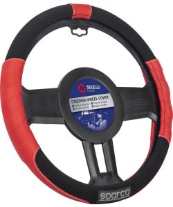 Coprivolante auto universale in poliestere nero e rosso antiscivolo SPARCO