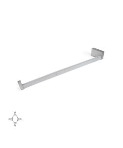 Emuca Barra appendiabili per armadi con luce LED, regolabile 408-558 mm, Anodizzato opaco