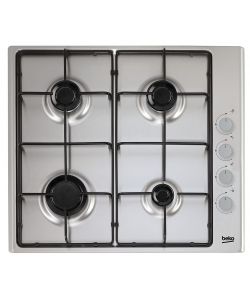 Beko Piano Cottura a Gas 60cm in Acciaio Inox - 4 Fuochi