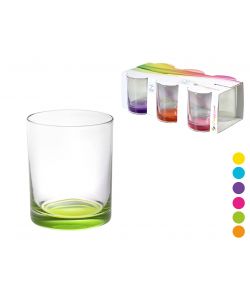 Set 6 Bicchieri Vetro Colorati - Assortiti - 280ml