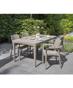 Keter Tavolo da Giardino Girona - Cappuccino - 160x90x74h cm