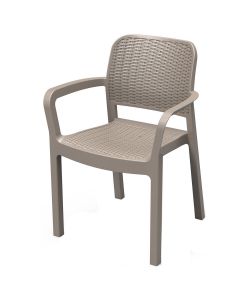 Keter Sedia da Giardino Bella Cappuccino - Polipropilene Effetto Rattan