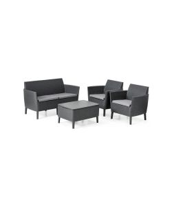 Keter Set Lounge Salemo - Grigio - Design Rattan