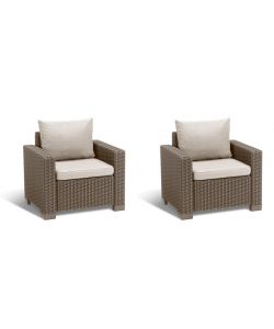 Keter Poltrone da Giardino California - Cappuccino - 83x68x71,5 cm