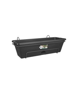 Elho Balconiera con Sottovaso - Nero - 49x18x14 cm