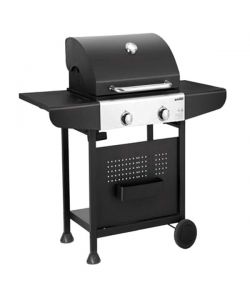 Qlima - Barbecue a Gas 2 Bruciatori 110x57 cm Nero