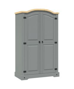 vidaXL Armadio in Legno Pino Stile Messicano Corona - 2 Ante Marrone