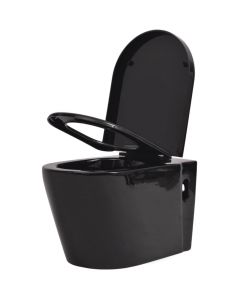 WC Sospeso in Ceramica Nera