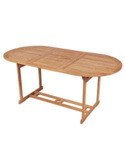 vidaXL Tavolo da Giardino in Teak - Marrone - 180x90x75 cm