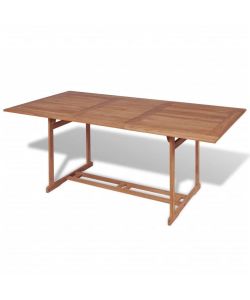 vidaXL Tavolo da Giardino in Teak - Marrone - 180x90 cm