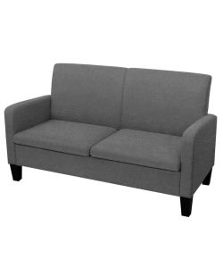 vidaXL Divano a 2 Posti Grigio Scuro 135x65x76 cm - Design Sofisticato