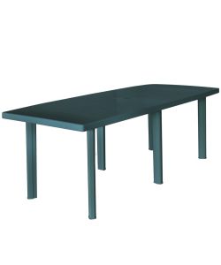 Tavolo da Giardino Verde 210x96x72 cm in Plastica