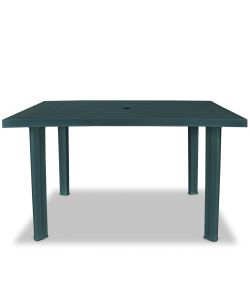 Tavolo da Giardino Verde 126x76x72 cm in Plastica
