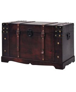 vidaXL Baule Vintage in Legno - Stile Antico Marrone 66x38x40 cm