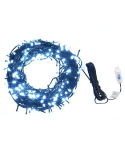 Stringa di Luci LED Interno Esterno 400 LED 40 m Bianco Freddo