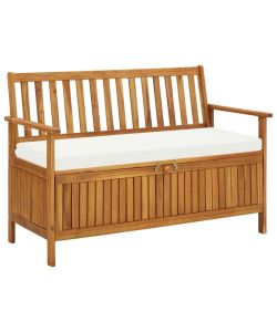 vidaXL Cassapanca da Giardino in Legno di Acacia - Marrone - 120x63x84 cm