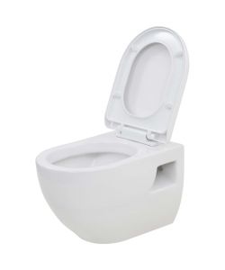 WC Sospeso in Ceramica Bianca