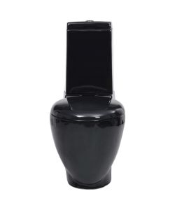 Vaso WC in Ceramica con Scarico Dietro Nero