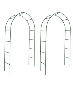 vidaXL Archi da Giardino per Piante Rampicanti - Verde - 2 pz