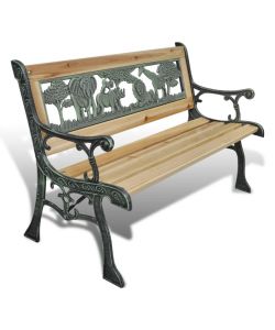 Panchina da Giardino per Bambini 84 cm in Legno