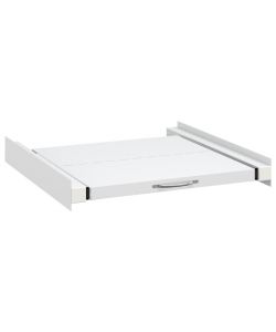 vidaXL Supporto Alzatina per Lavatrice - Bianco, con Ripiano Estraibile