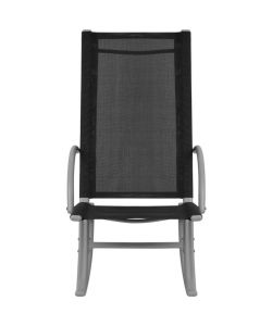 vidaXL Sedie a Dondolo da Giardino - Nero - Set 2 pz