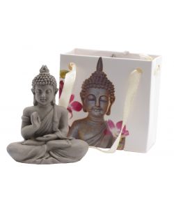 Kaemingk Mini Statua Buddah in Cemento - Grigio - 5.5cm