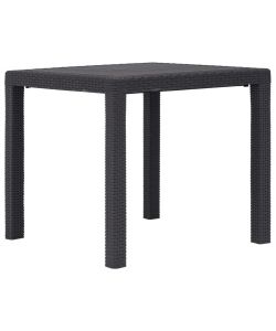 vidaXL Tavolo da Giardino in Stile Rattan - Marrone - 79x79x72 cm