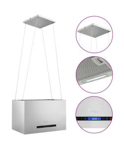 Cappa da Cucina ad Isola Sospesa LCD con Sensore 55 cm Acciaio